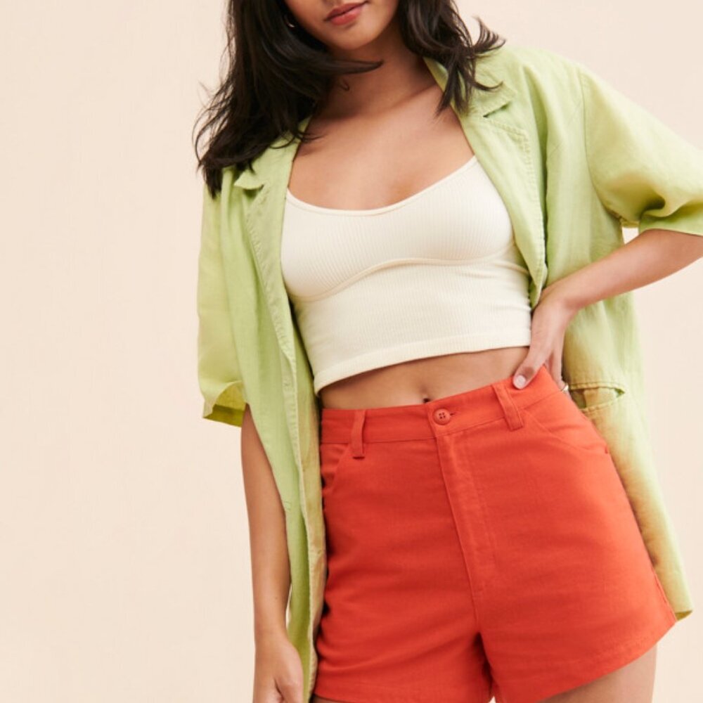 Rolla's Mirage Linen Short Blood Orange Size Large/12 NWT